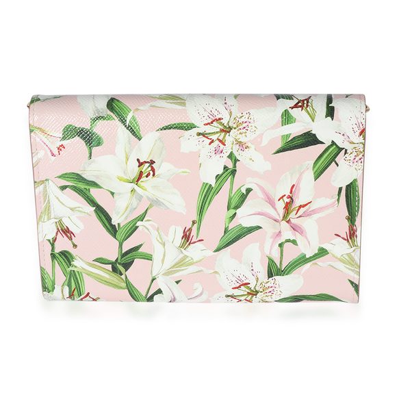 Dolce & Gabbana Pink Floral Print Coated Canvas Embellished Clutch - Picture 3 of 7